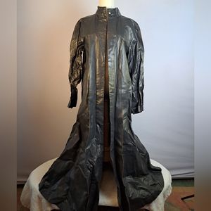 Rustic Matrix-esque Gray Distressed Vinyl Cosplay Villian Anime Shrine Coat 40R